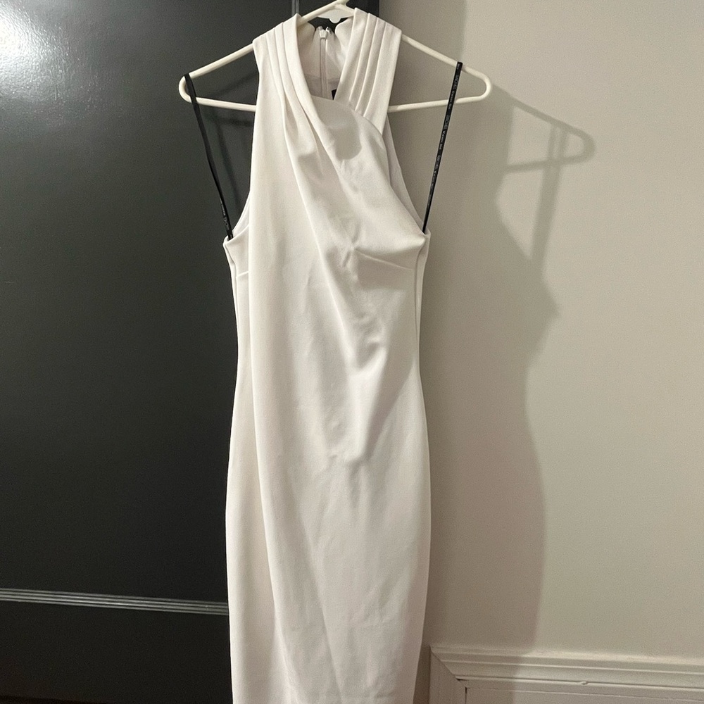 RACHEL Rachel Roy White Halter Sheath Dress
